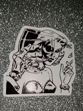 10/$10 Gothic Skeleton Couple WATERPOOF Sticker
